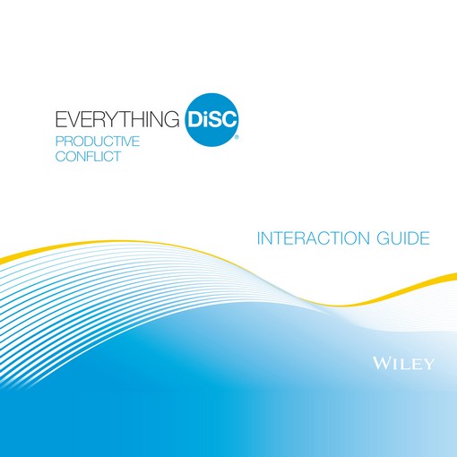 Everything DiSC® Productive Conflict Interaction Guides